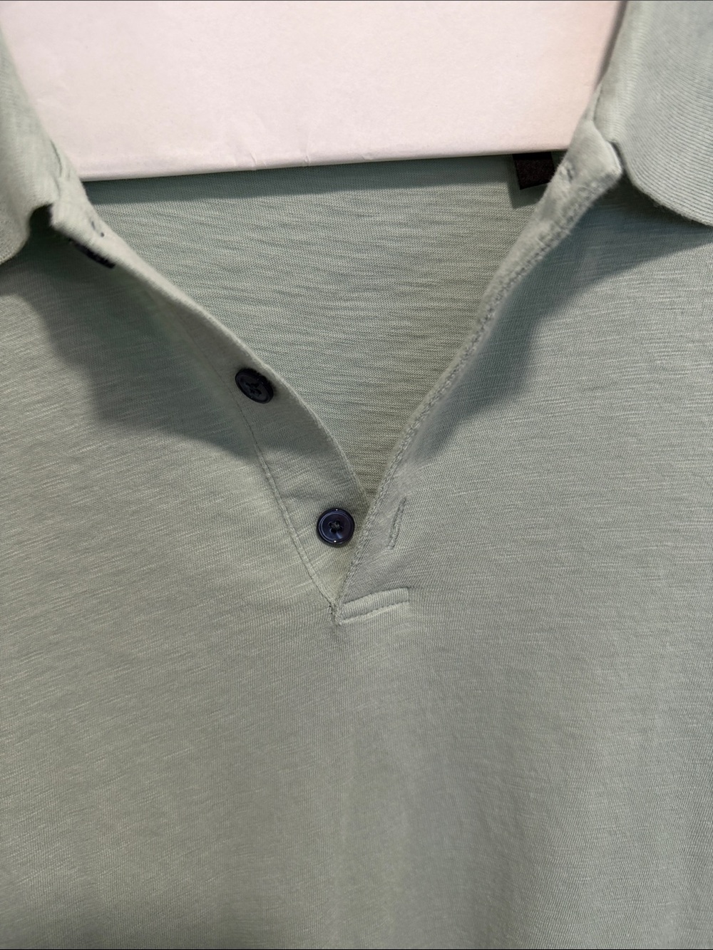 Theory Men's Light Sage Green Polo Shirt - Picture 2 of 3